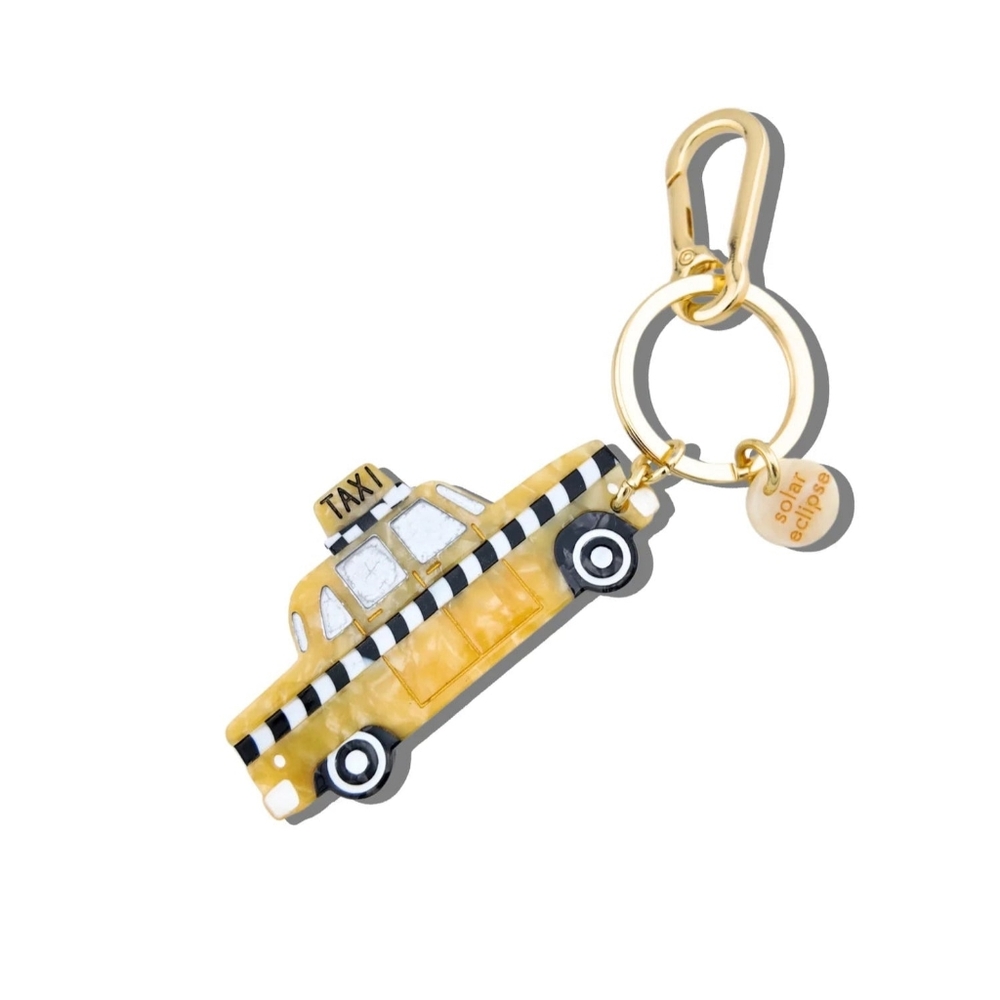NYC Yellow Taxi Keychain Bag Charm